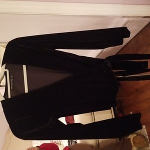 Velvet wrap longsleev top